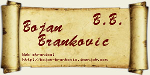 Bojan Branković vizit kartica